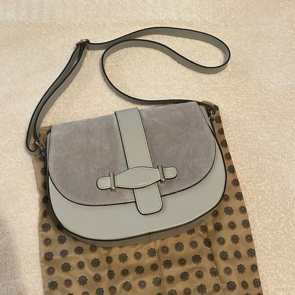 Real Italian Leather and Suede Purse